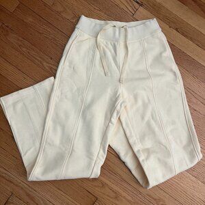 ALO HIGH-WAIST FREE TIME STRAIGHT LEG SWEATPANT - Yellow, Size Small